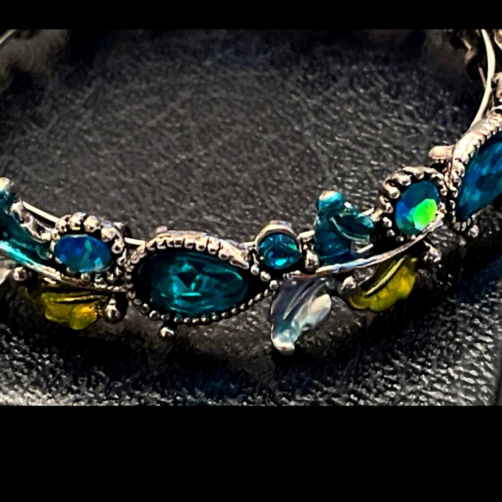 Elegant Blue And Turquoise Gemstones Bracelet